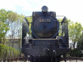 そして真正面D51172という番号の機関車