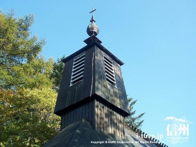 聖パウロカトリック協会　鐘楼と十字架