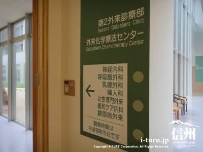 長野市民病院の第2外来診療部の看板