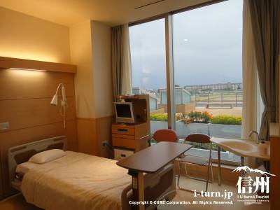 長野市民病院の入院個室全風景